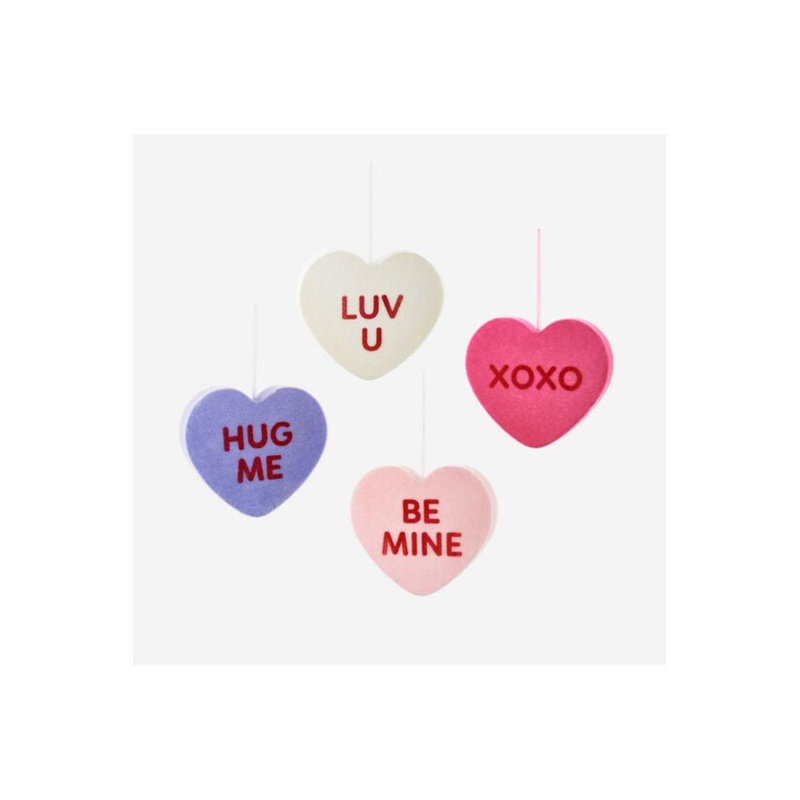 180 Degrees 12″ Flocked Conversation Hearts (Assorted)