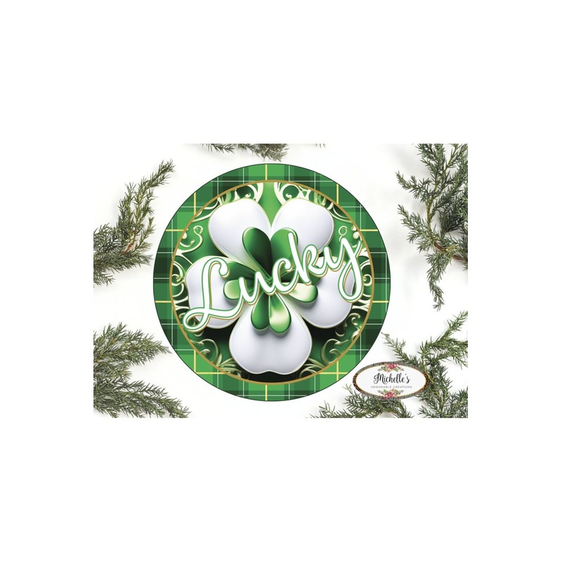 Lucky Clover Round Sign