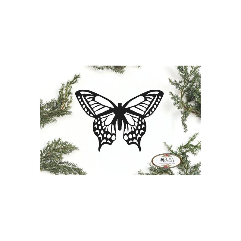 Waterproof Butterfly Accent: Black & White
