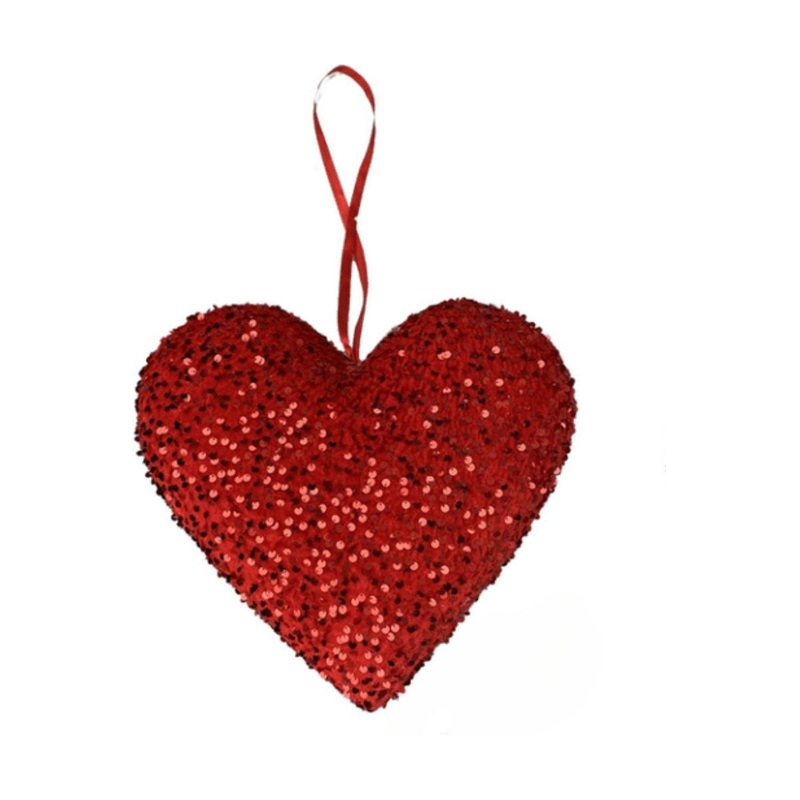 12″ Sequin Ornament Heart