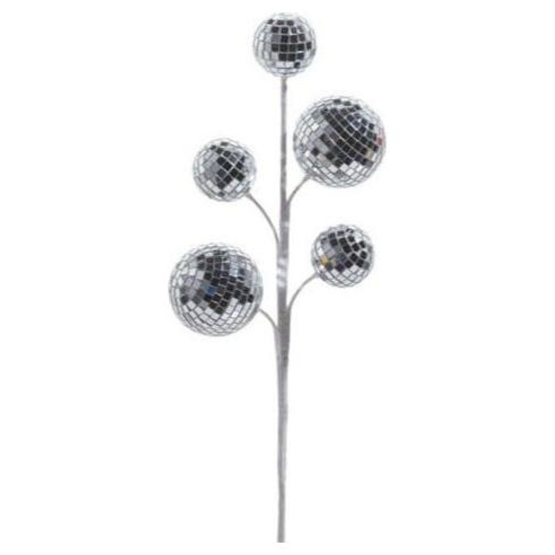16″ Silver Disco Ball Spray