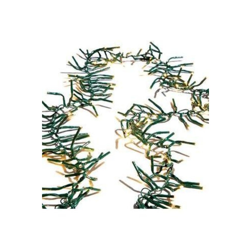 19.6′ Cluster Lights Green Wire: White Lights