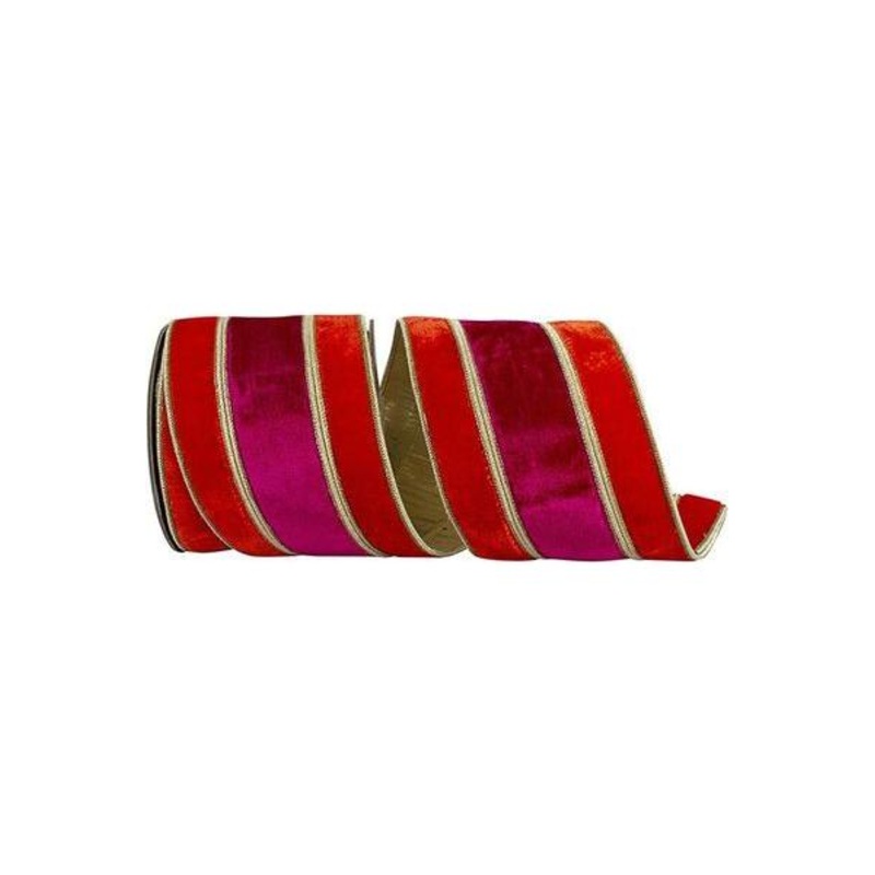 4″ Plush Berry Overlay Ribbon: Ruby/Red (5 Yards)
