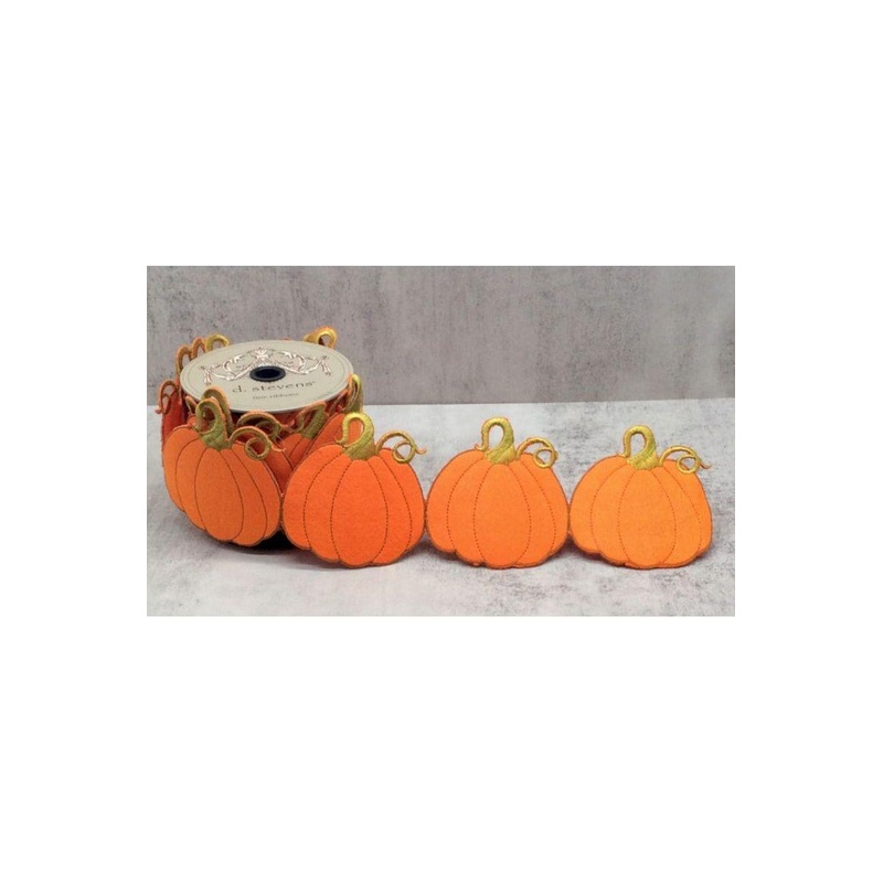 4″ Pumpkin Garland Ribbon: Orange (5 Yards)