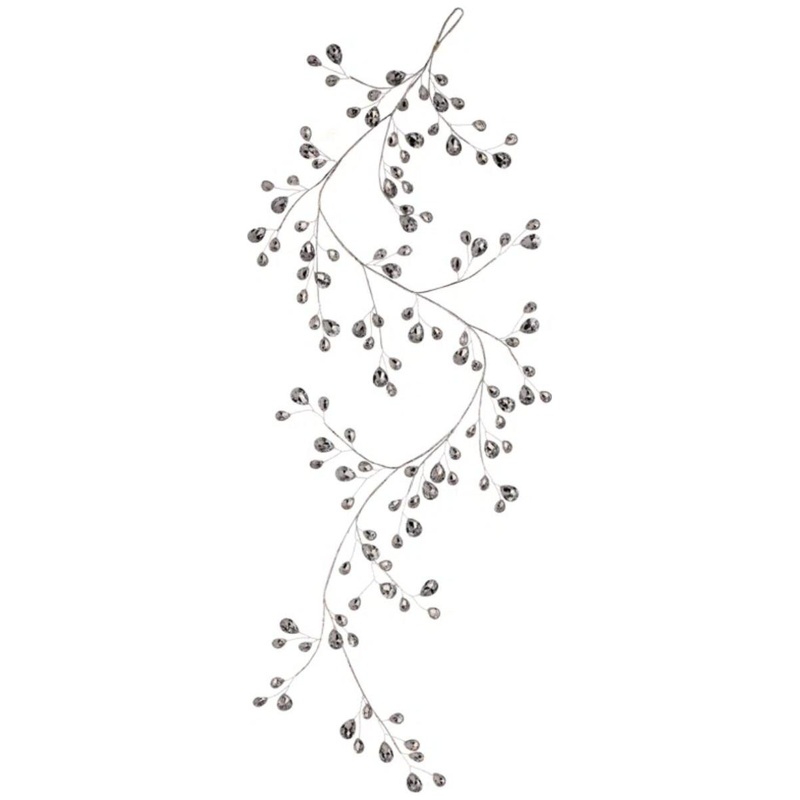 48″ Metal Jewel Garland: Silver