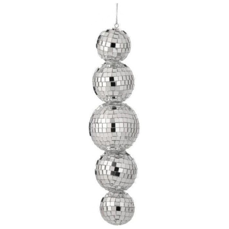 9″ Multi Mirror Ball Ornament: Silver