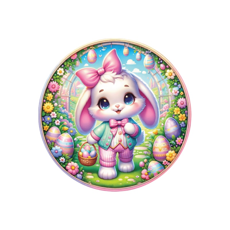 Easter Bunny and Eggs 2D Sign
