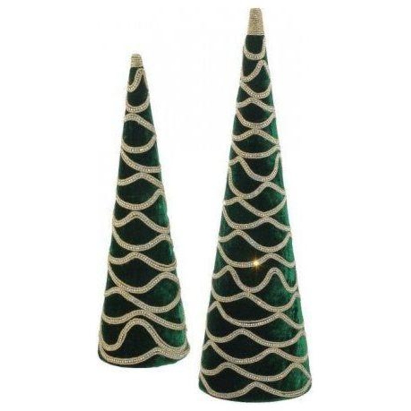 Velvet Jewel Cone Tree: Dark Green