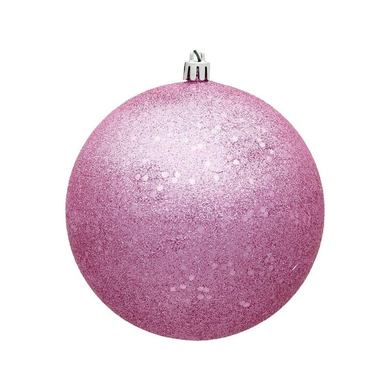 Vickerman 4″ Pink Sequin Ball Christmas Tree Ornament (6 pack)