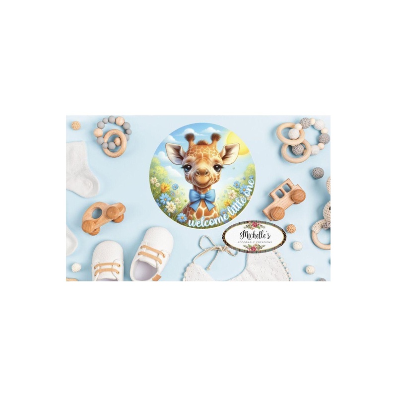 Welcome Little One Giraffe:  Baby Boy