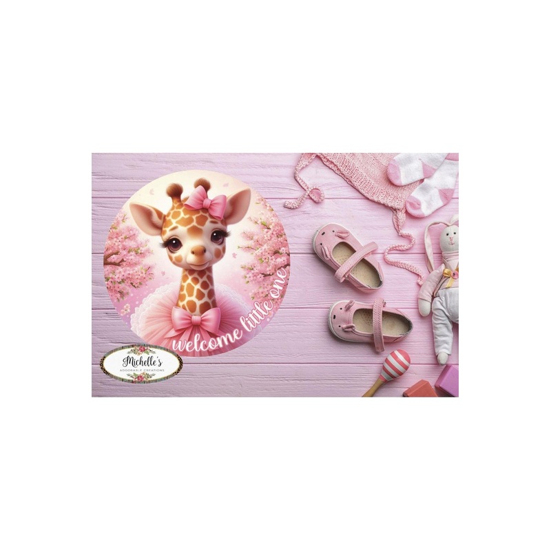 Welcome Little One Giraffe:  Baby Girl