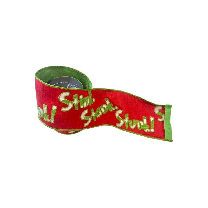4″ Stink Stank Stunk Ribbon: Red (5 Yards)
