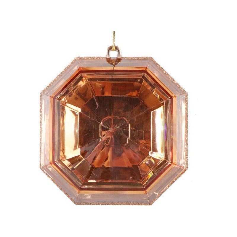 6″ Acrylic Square Jewel Ornament: Rose Gold