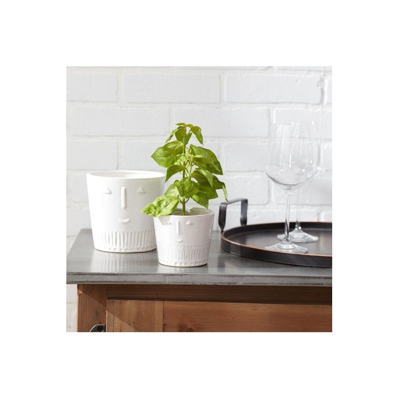 Porcelain Face Planter (Set of 2)