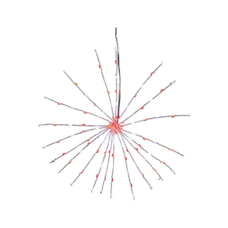 11.8″ 120 Light Red and Pure White Starburst