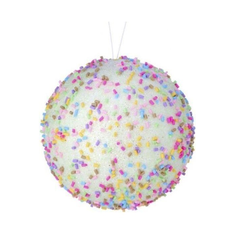 4 Green Sprinkle Ball Ornament