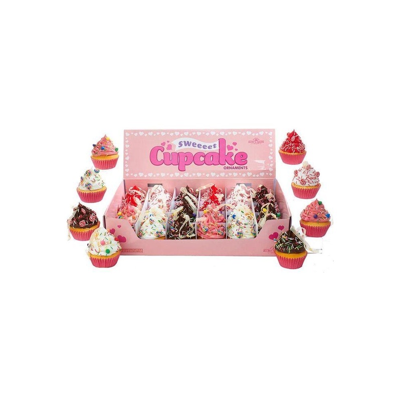 Sweet Cupcake With Candy Ornaments