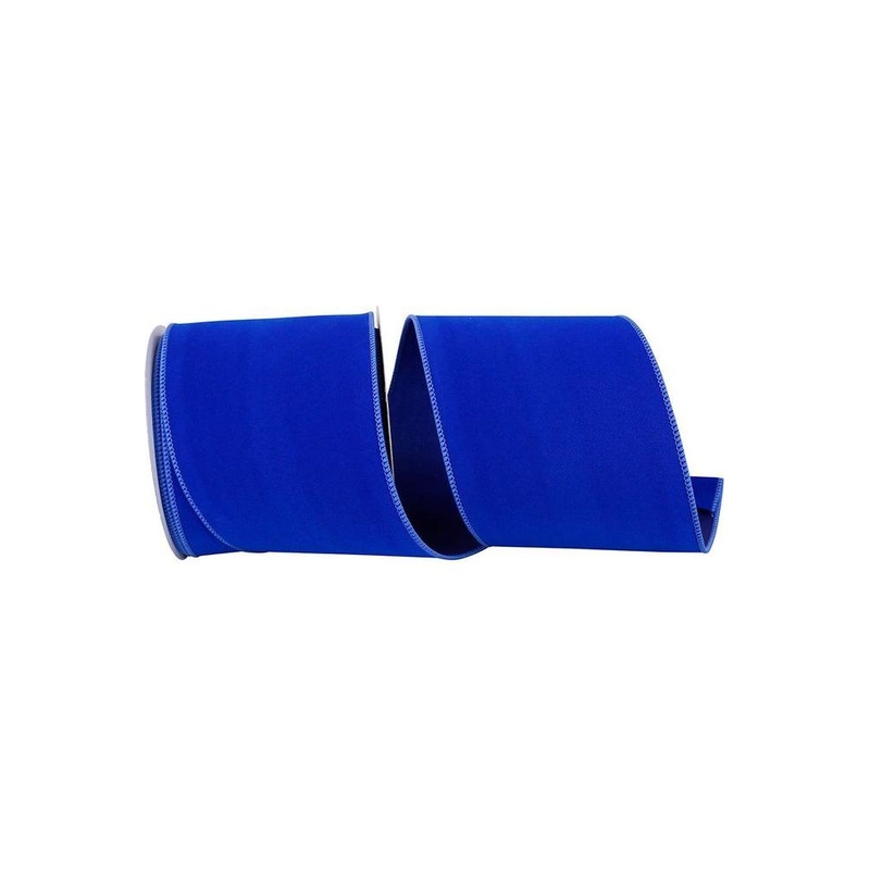 4″ Velvet Ribbon: Royal Blue (10 Yards)