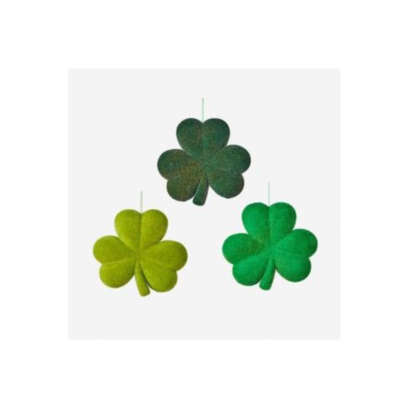 10″ Flocked Shamrock