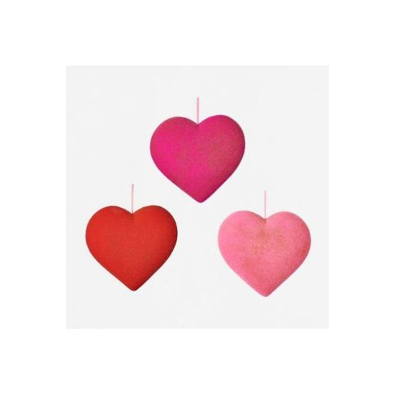 12″ Flocked Heart