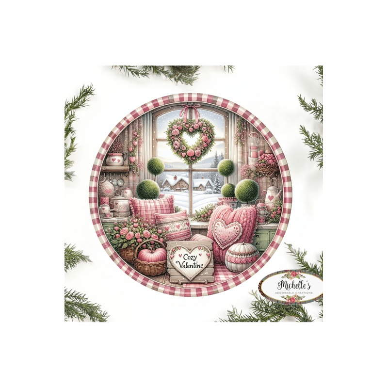 Valentine Cozy Kitchen Round Sign