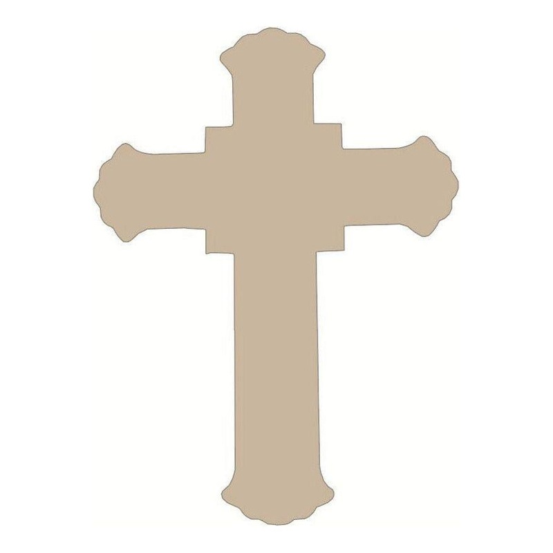15″ MDF Unfinished Shape: Cross