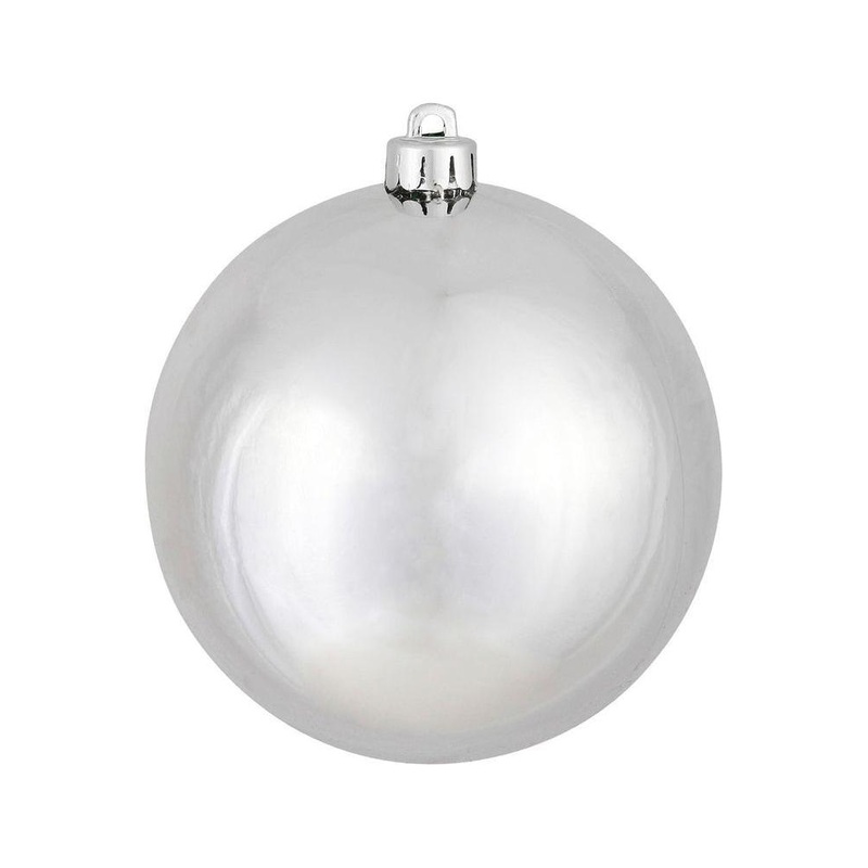 8″ Silver Shiny Ball Ornament