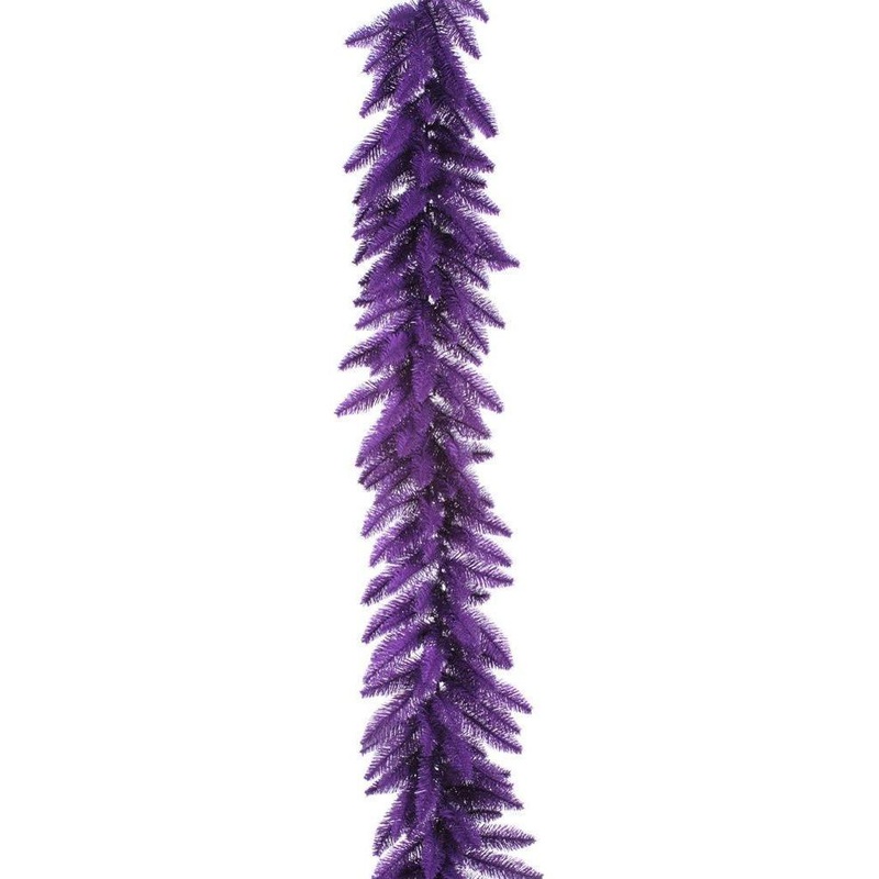 9′ Purple Artificial Christmas Garland, Unlit