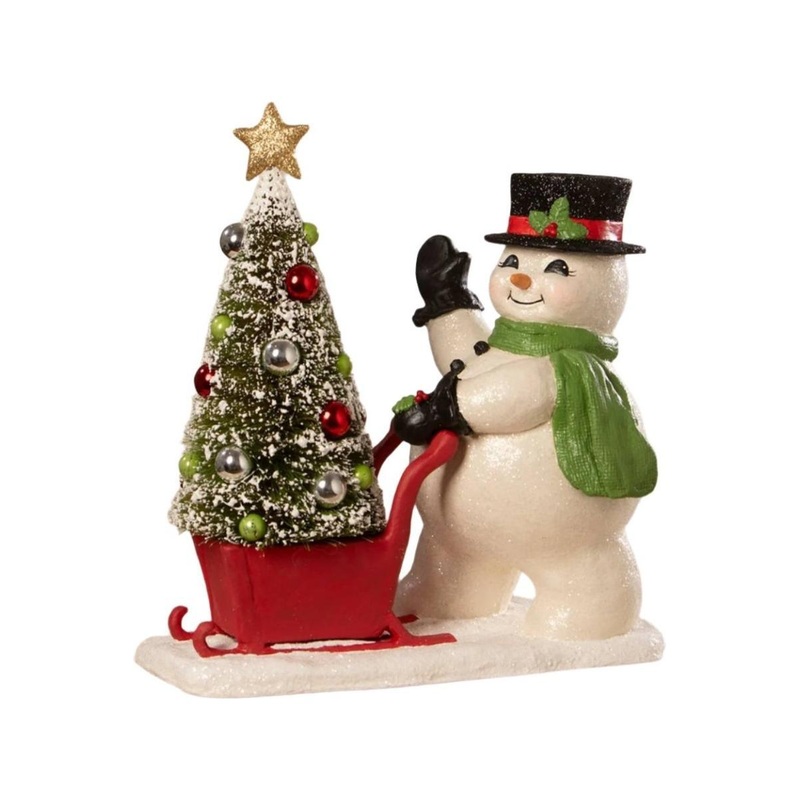 Frosty Pushing Sled Collectable Figurine