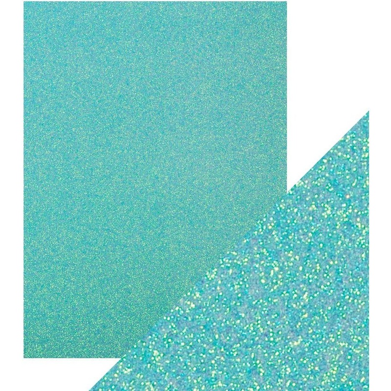 Tonic Studio – Craft Perfect Glitter Cardstock – 8.5″X11″ 5/PKG – Tropical Tide