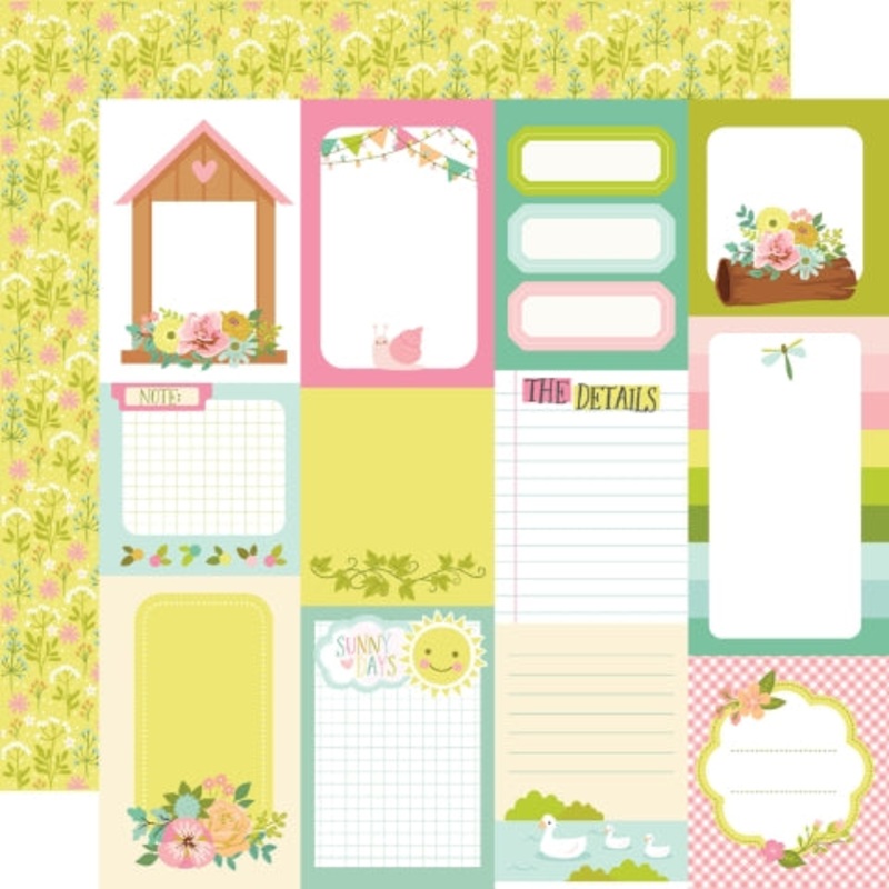 Simple Stories – Tea Garden – 12×12 Single Sheet – Journal Elements