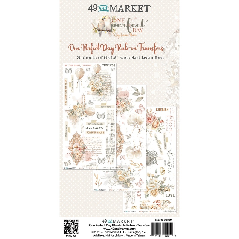 49 & Market – One Perfect Day – 612 Rub-on Transfer Set