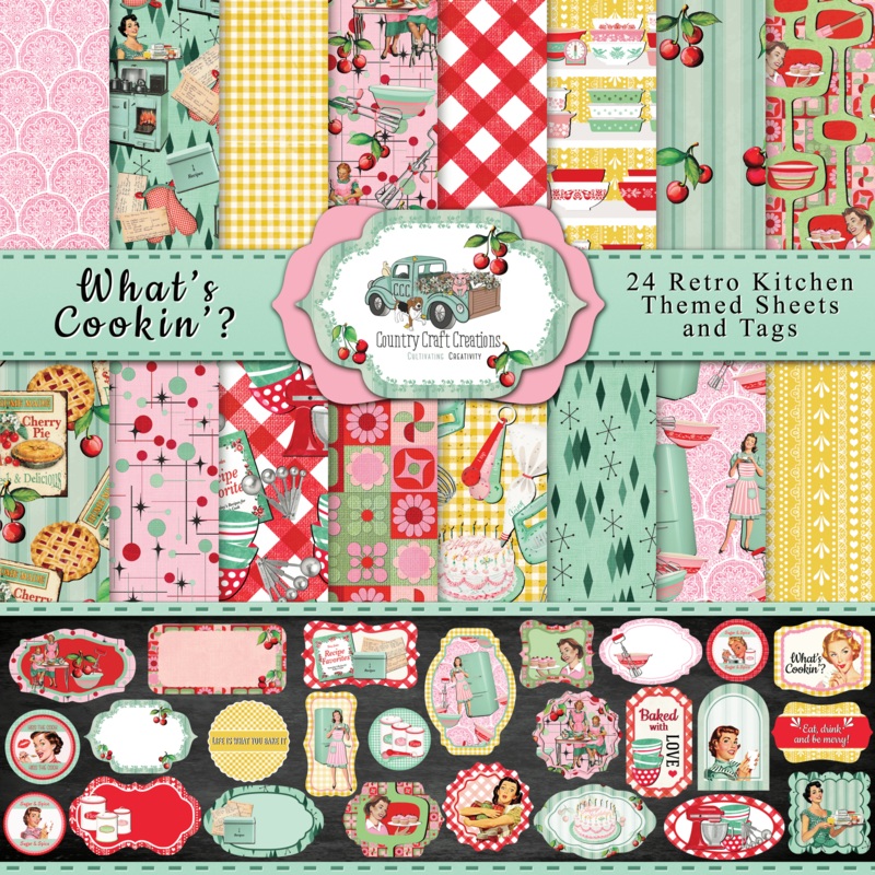 – What’s Cooking – 8×8 – Cotton Bristol
