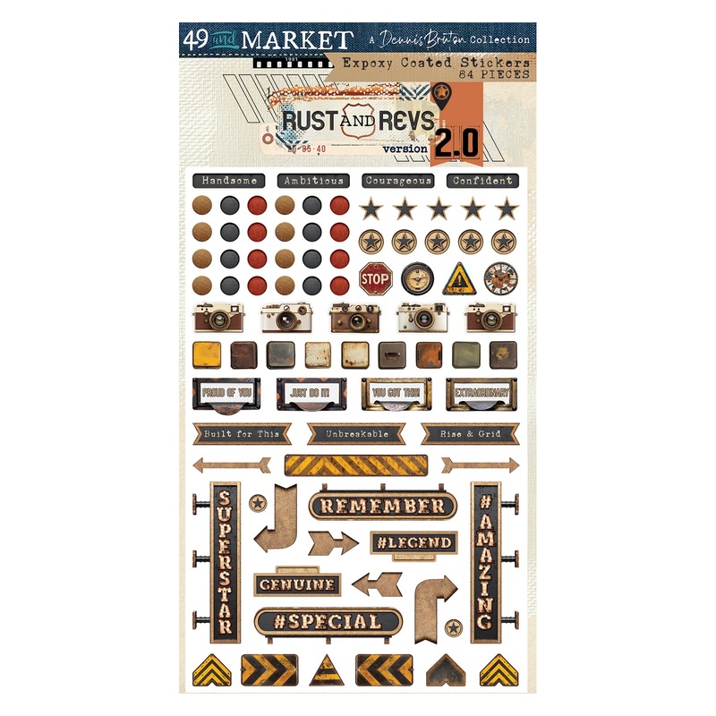 49 & Market – Rust And Revs 2.0 – Epoxy Coated Stickers