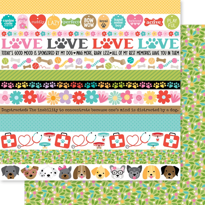 Bella Blvd – Bow Wow – 12×12 Single Sheets – Borders