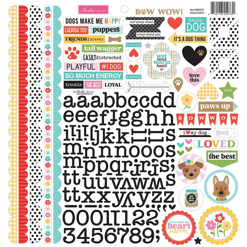 Bella Blvd – Bow Wow – Bow Wow Doohickey – Cardstock Stickers