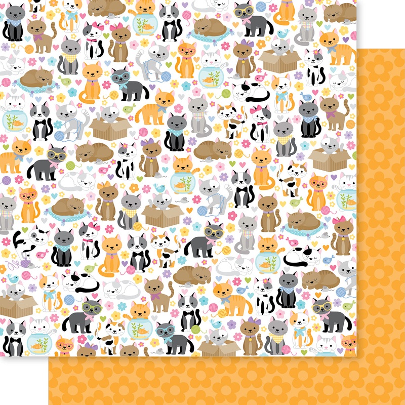 Bella Blvd – Meow – 12×12 Single Sheets – Cats Live Here
