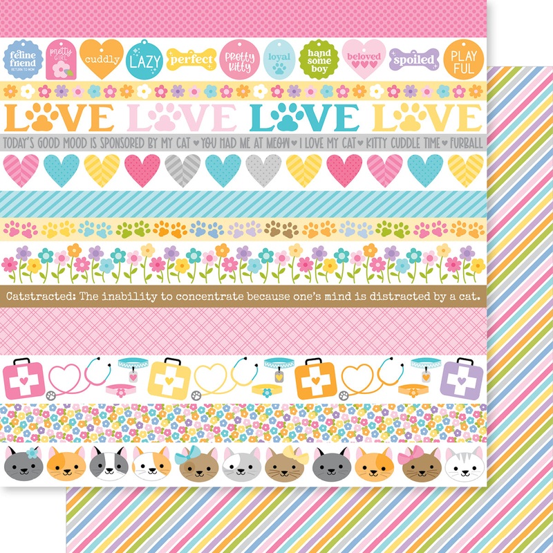 Bella Blvd – Meow – 12×12 Single Sheets – Meow Borders