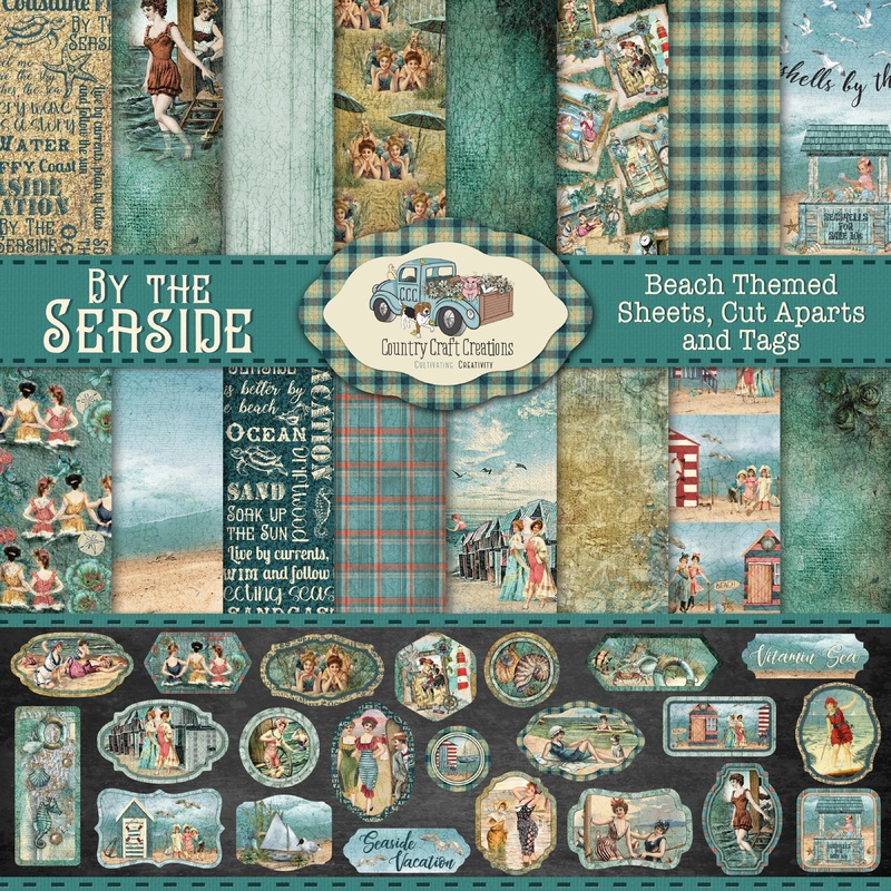 – By The Seaside – 8×8 – Cotton Bristol