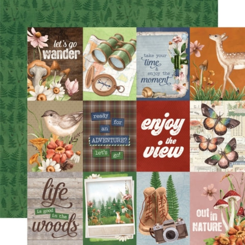 Simple Stories – Simple Vintage Woodlands – 12×12 Single Sheet – 3×4 Elements