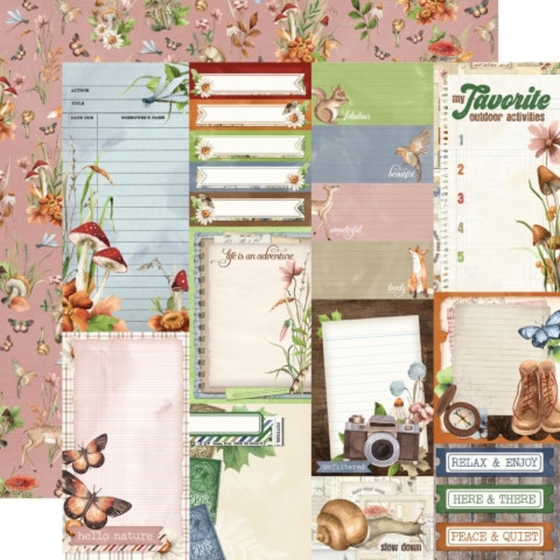Simple Stories – Simple Vintage Woodlands – 12×12 Single Sheet – Journal Elements
