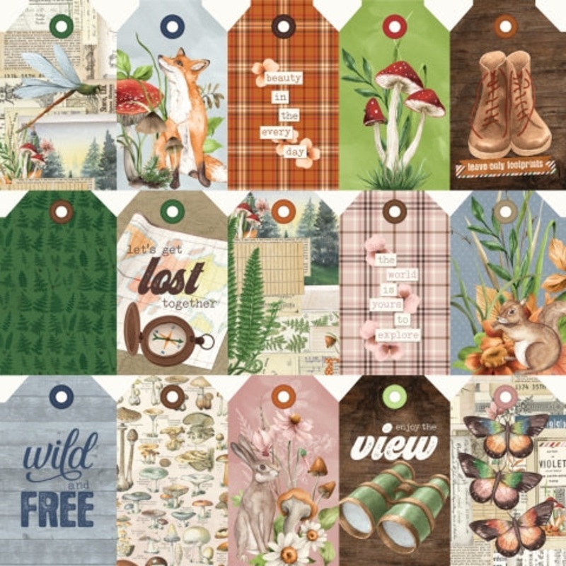 Simple Stories – Simple Vintage Woodlands – 12×12 Single Sheet – Tag Elements