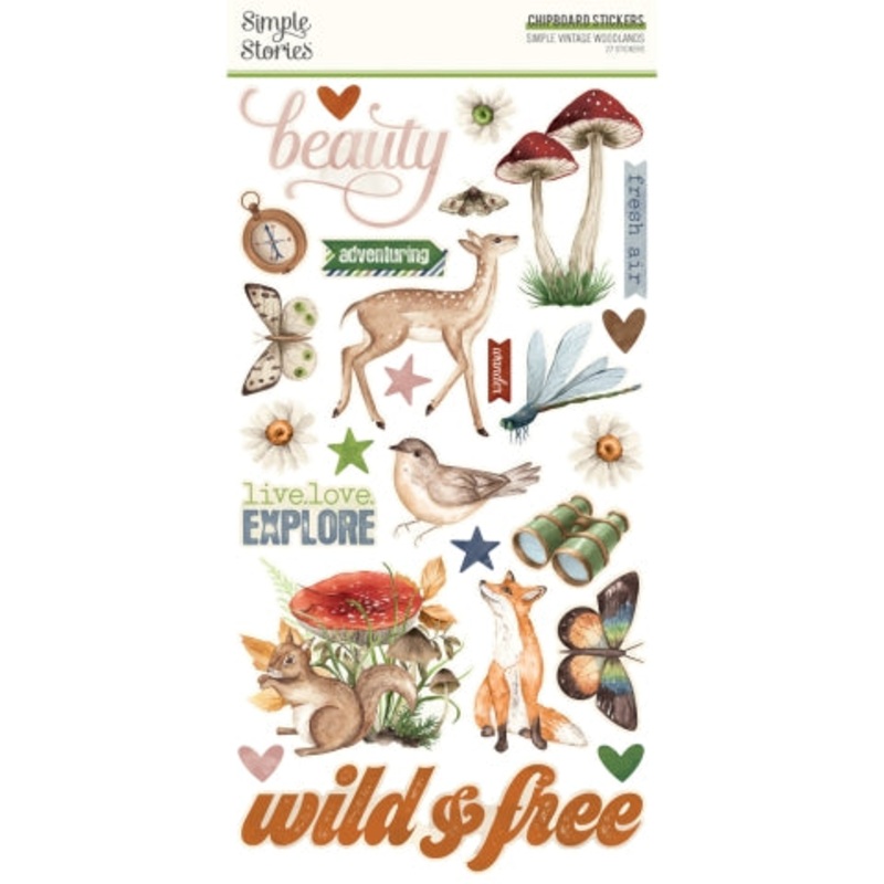 Simple Stories – Simple Vintage Woodlands – 6×12 Chipboard