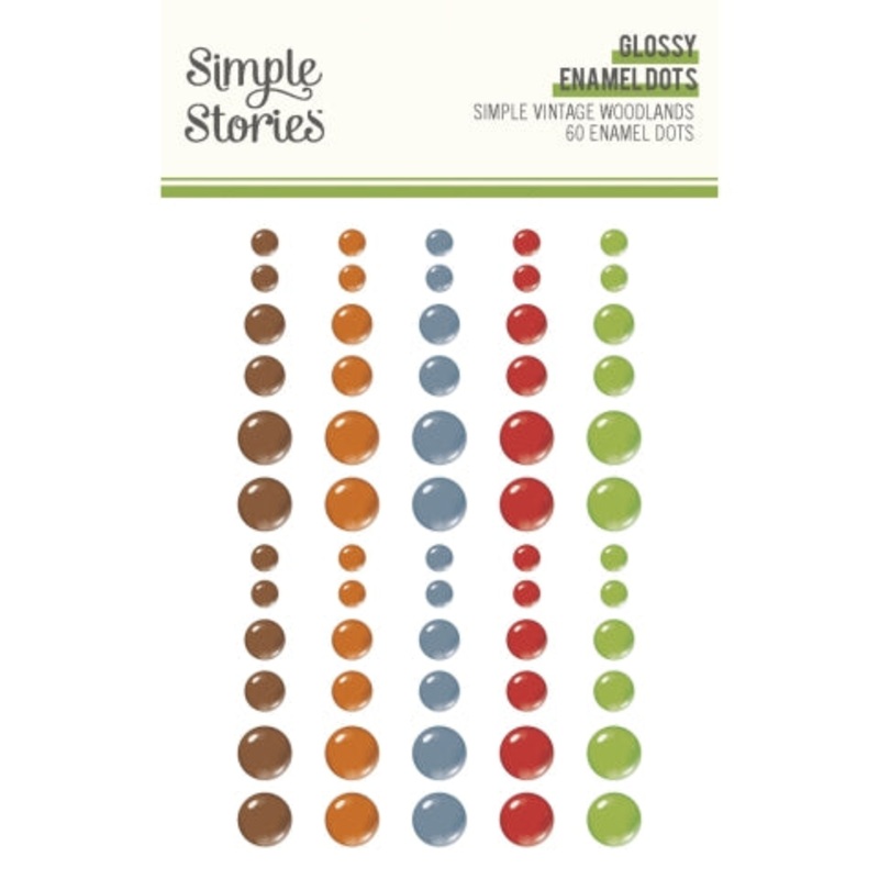 Simple Stories – Simple Vintage Woodlands – Glossy Enamel Dots