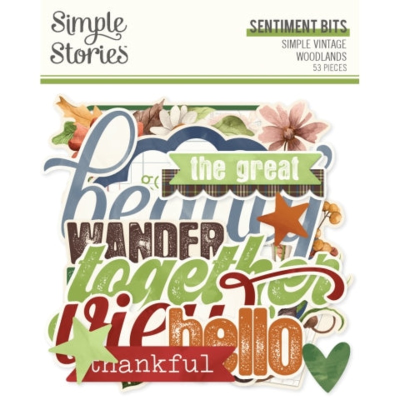 Simple Stories – Simple Vintage Woodlands- Sentiment Bits & Pieces
