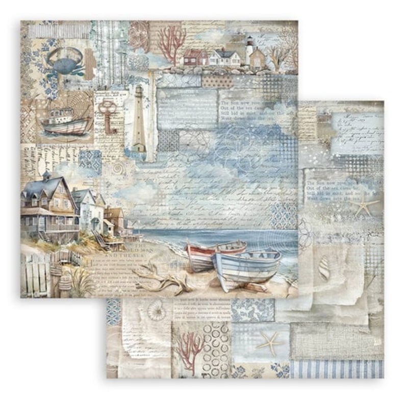 Stamperia – Silent Sea – 12 x 12 Double Sided Paper – Landscape SBB1066