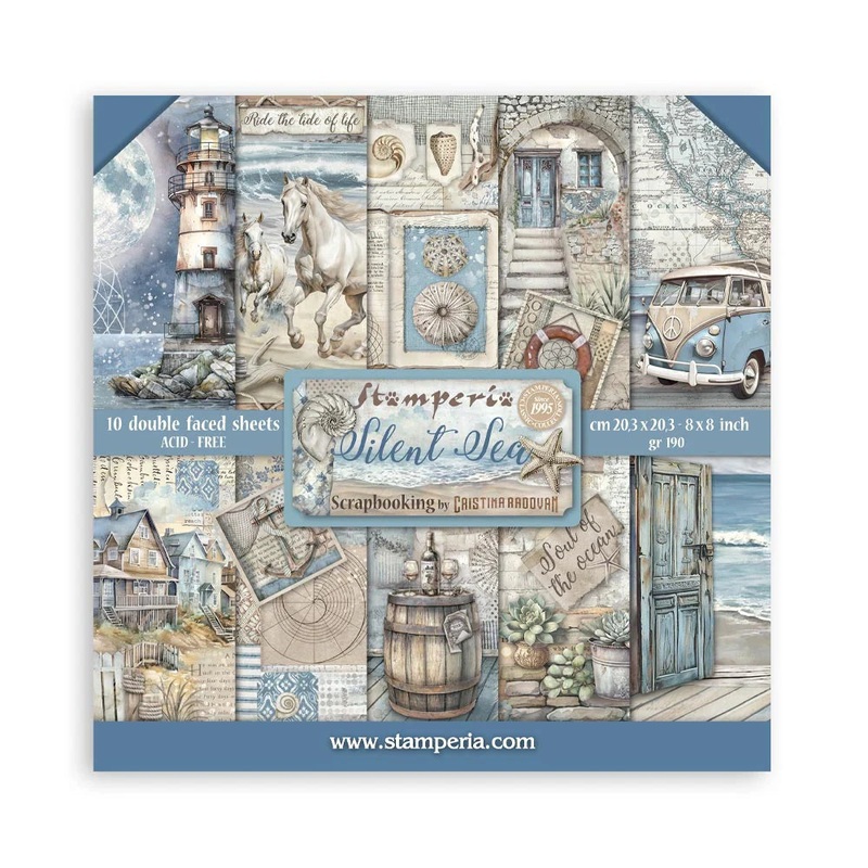 Stamperia – Silent Sea 8″X8″ Paper Pad 10/Pkg Double faced SBBS125