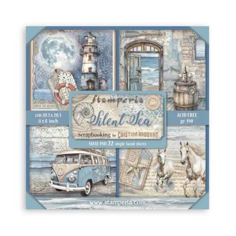 Stamperia – Silent Sea – 8×8 Paper Pad – Maxi 22 Single Face