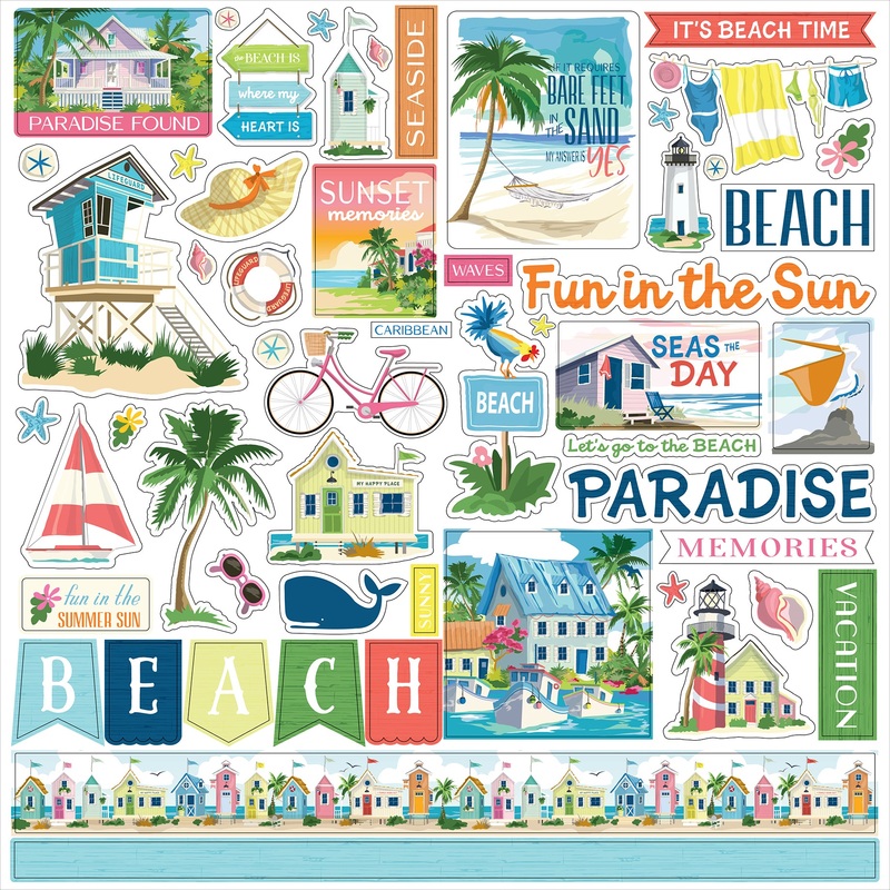 Carta Bella – Beach Town – 12×12 Element Sticker