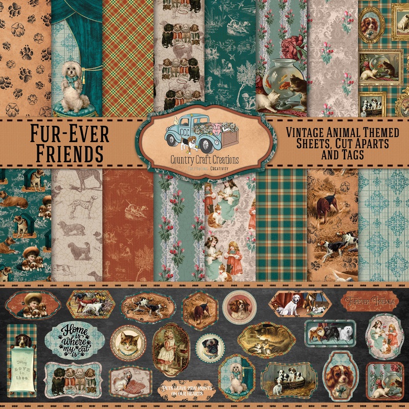 – Fur-Ever Friends – 12×12 – Cotton Bristol